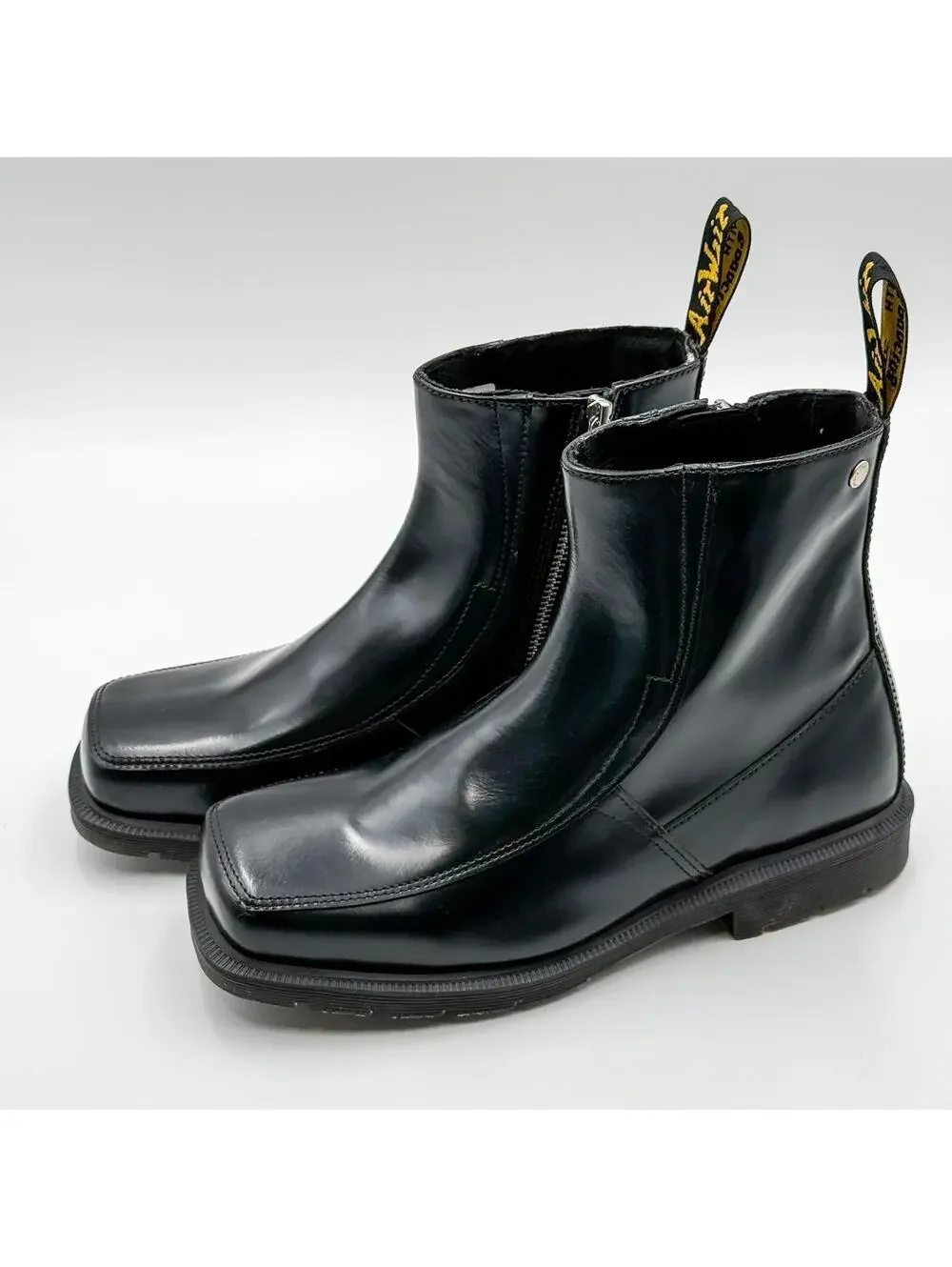 Dr. Martens Durrow Zip Casual Boots Black Leather Chelsea Size‎ Womens 8